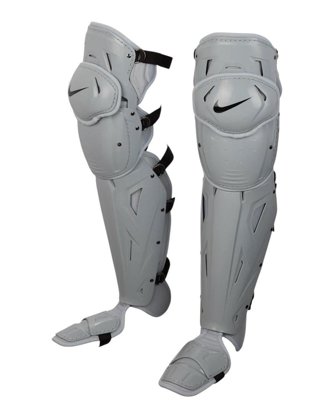 Nike Adults' Diamond Elite Baseball Leg Guards - Grey/Black - GREY/BLACK